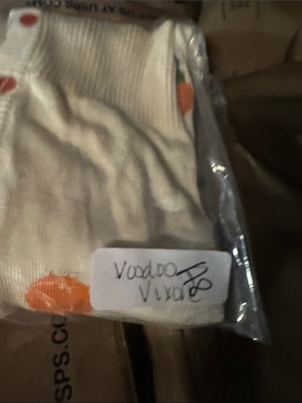 Voodoo Vixen XXL embroidered cream-oranges crop vintage inspired cardigan 50's - Picture 16 of 16